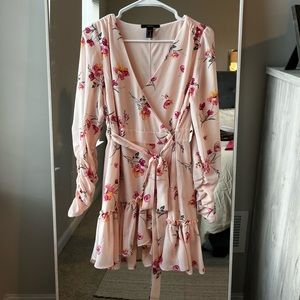 Floral Wrap Mini Dress